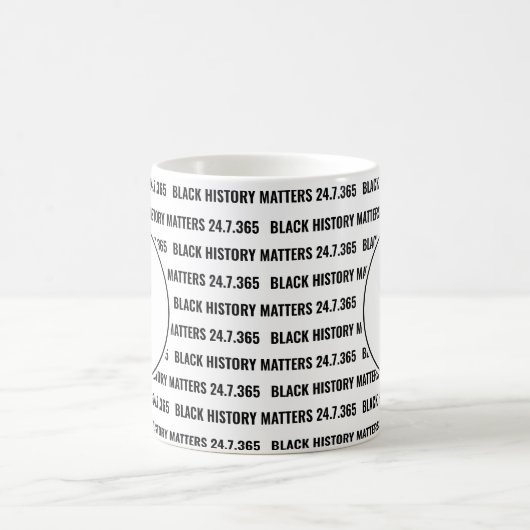 Aangepast zwart-geschiedenismonogram koffiemok (Center)