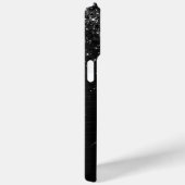 Aangepast zwart glitter Sparkle Monogram Case-Mate iPhone Case (Achterkant / Rechts)