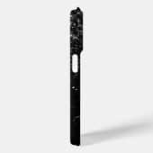 Aangepast zwart glitter Sparkle Monogram Case-Mate iPhone Case (Achterkant / Rechts)