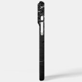 Aangepast zwart glitter Sparkle Monogram Case-Mate iPhone Case (Achterkant / Links)