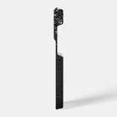 Aangepast zwart glitter Sparkle Monogram iPhone Hoesje (Linkerkant)