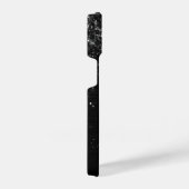 Aangepast zwart glitter Sparkle Monogram iPhone Hoesje (Rechterkant)