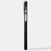 Aangepast zwart glitter Sparkle Monogram iPhone Hoesje (Linkerkant)