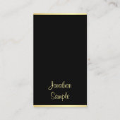 Aangepast zwart Gold Handgeschreven script Trendy  Visitekaartje (Voorkant)