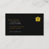Aangepast zwart + Gold Home Building Lux Visitekaartje (Achterkant)
