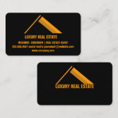 Aangepast zwart + Gold Home Building Lux Visitekaartje (Voorkant / Achterkant)