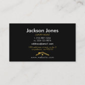 Aangepast zwart + Gold Home Realtors Luxe Modern Visitekaartje (Achterkant)