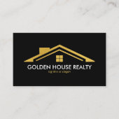 Aangepast zwart + Gold Home Realtors Luxe Modern Visitekaartje (Voorkant)