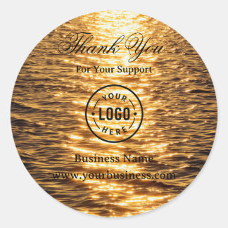 Aangepast zwart goud Bedankt Ronde Sticker