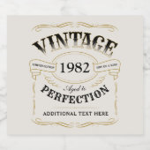 Aangepast zwart goud  gekleed tot perfect likeurfles etiket (Enkel label)