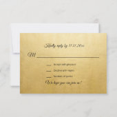 Aangepast zwart goud Indiaas Mandala RSVP Weddensc Kaart (Achterkant)