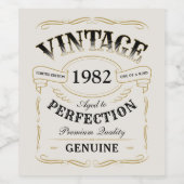 Aangepast zwart goud verouderd tot perfecte wijn wijn etiket (Enkel label)