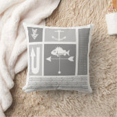 Aangepast zwart grijs geel kleurenblok kussen (Deken)