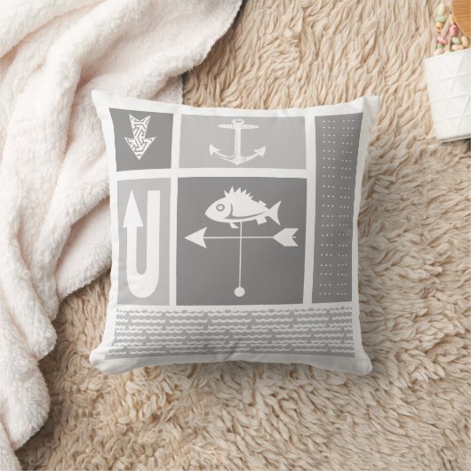 Aangepast zwart grijs geel kleurenblok kussen (Deken)