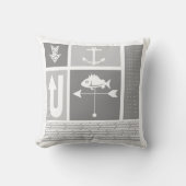 Aangepast zwart grijs geel kleurenblok kussen (Voorkant)