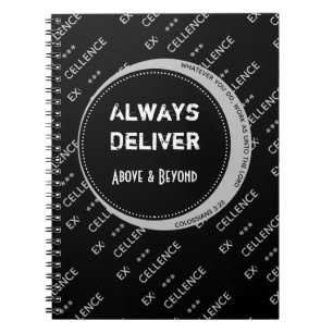 Aangepast Zwart Grijs Motiverend ALWAYS DELIVER Notitieboek