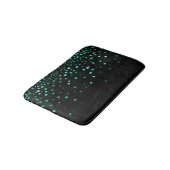 Aangepast zwart-groene Glitter Confetti op maat Badmat (Gekanteld)