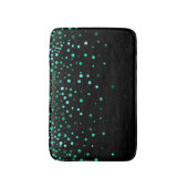 Aangepast zwart-groene Glitter Confetti op maat Badmat (Voorkant Verticaal)
