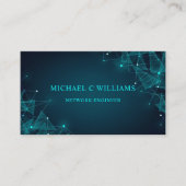 Aangepast Zwart Heldergroen Turquoise Blauw Circui Visitekaartje (Voorkant)