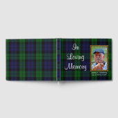 Aangepast zwart horloge Tartan 'In Loving Memory' Gastenboek (Volledig)