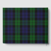 Aangepast zwart horloge Tartan 'In Loving Memory' Gastenboek (Achterkant)