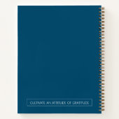 Aangepast zwart koraal Roze Aqua Blue Flower Patro Notitieboek (Achterkant)