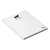 Aangepast zwart labrador-blok notitieblok (Schuin)