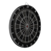 Aangepast zwart leder retro dartbord (Voorkant Links)