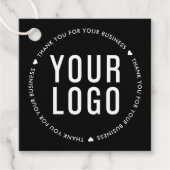 Aangepast zwart Logo Hartelijk dank voor uw zakeli Bedankjes Labels (Voorkant)