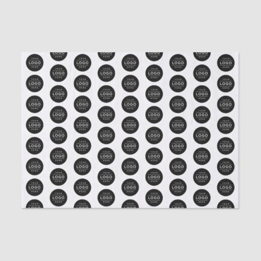 Aangepast zwart merk voor zakelijke Logo, gevariee Tissuepapier (Voorkant)