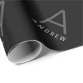 Aangepast zwart, modern cadeaupapier (Rol Hoek)