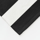 Aangepast zwart monogram en wit striped patroon fleece deken (Hoek)