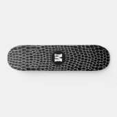 Aangepast zwart monogram krokodille Schaats Persoonlijk Skateboard (Horizontaal)