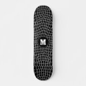 Aangepast zwart monogram krokodille Schaats Persoonlijk Skateboard (Voorkant)