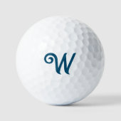 Aangepast zwart monogram script golfballen (Voorkant)