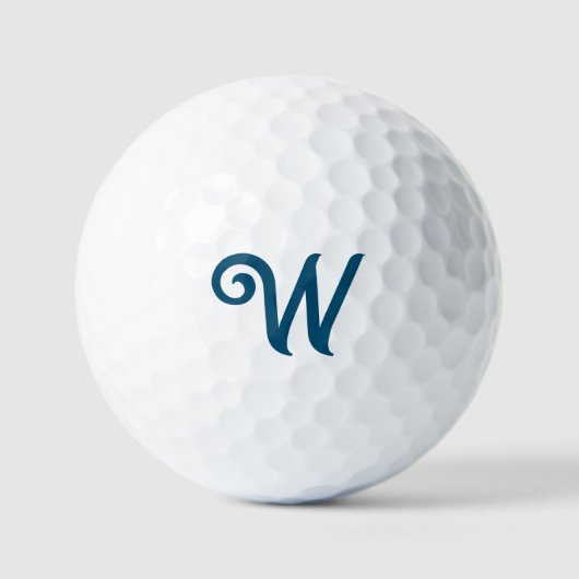 Aangepast zwart monogram script golfballen (Voorkant)