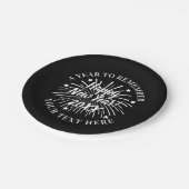 Aangepast zwart papieren bord voor nieuwjaarsfeest (Gekanteld)