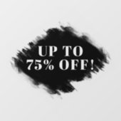 Aangepast zwart penseel Lijst tot verkoopwinkel Raamsticker (Vel)