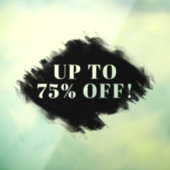 Aangepast zwart penseel Lijst tot verkoopwinkel Raamsticker (Vel 3)