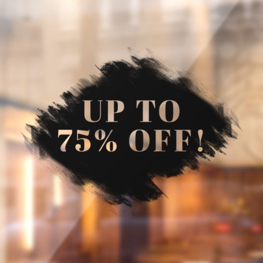 Aangepast zwart penseel Lijst tot verkoopwinkel Raamsticker (Vel 2)