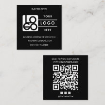 Aangepast zwart QR-codelogo website sociale media