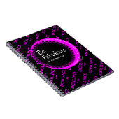 Aangepast zwart roze Motivatie BE FABULOUS Notitieboek (Rechterzijde)