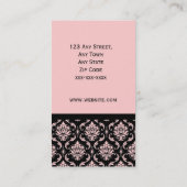 Aangepast zwart-roze Visitekaartje (Achterkant)