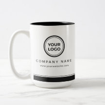 Aangepast zwart tweekleurig bedrijfslogo koffie
