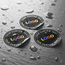 Aangepast zwart waterdicht logo van 30 stickers vo