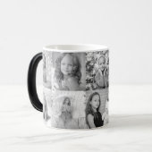 Aangepast zwart-wit 10 herinneringen fotocollage magische mok (Voorkant links)