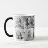 Aangepast zwart-wit 10 herinneringen fotocollage magische mok (Links)