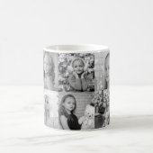 Aangepast zwart-wit 10 herinneringen fotocollage magische mok (Center)