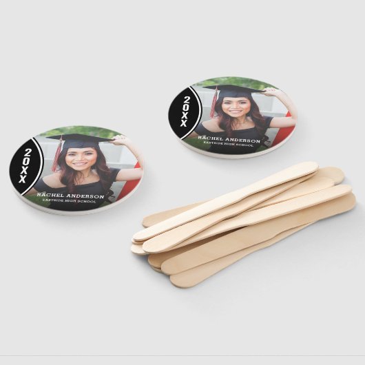 Aangepast zwart-wit Afstuderen Foto handschrift Handwaaier (Niet-gemonteerd)