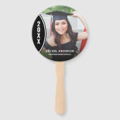 Aangepast zwart-wit Afstuderen Foto handschrift Handwaaier (Voorkant)